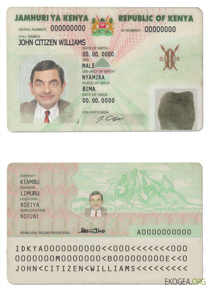 Carte d'identité du Kenya